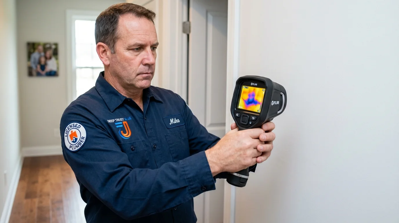 Thermal imaging leak detection by Johns Plumbing LLC in North Wilkesboro